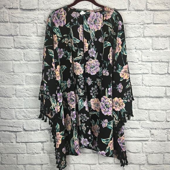 Freshwater Swim Coverup Kimono with Tassels NWT Size 1X - Picture 1 of 6